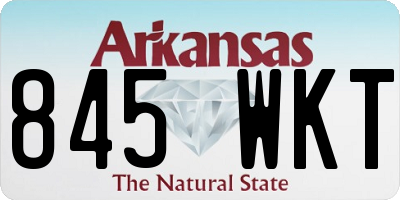AR license plate 845WKT