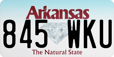 AR license plate 845WKU