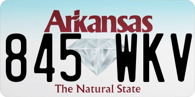 AR license plate 845WKV