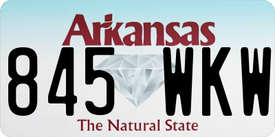 AR license plate 845WKW