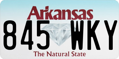 AR license plate 845WKY