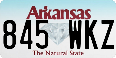 AR license plate 845WKZ