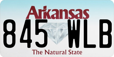 AR license plate 845WLB