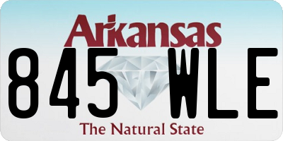 AR license plate 845WLE
