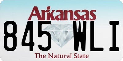 AR license plate 845WLI