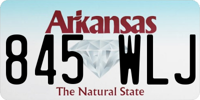 AR license plate 845WLJ
