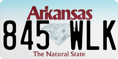 AR license plate 845WLK