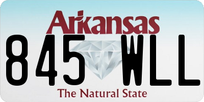 AR license plate 845WLL