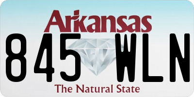AR license plate 845WLN