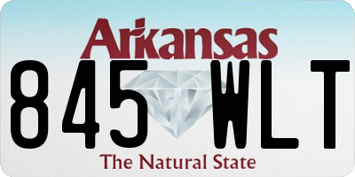 AR license plate 845WLT