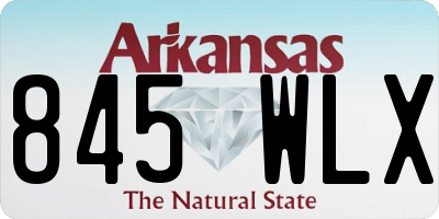 AR license plate 845WLX