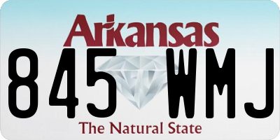 AR license plate 845WMJ