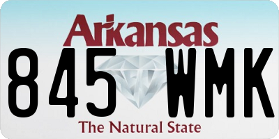 AR license plate 845WMK