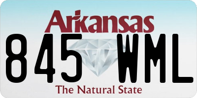 AR license plate 845WML