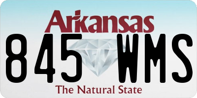 AR license plate 845WMS
