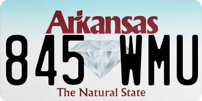 AR license plate 845WMU