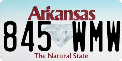 AR license plate 845WMW