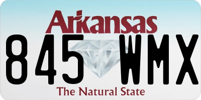 AR license plate 845WMX