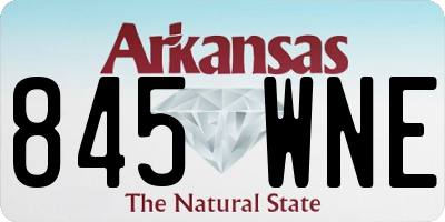 AR license plate 845WNE