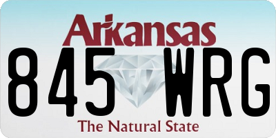 AR license plate 845WRG