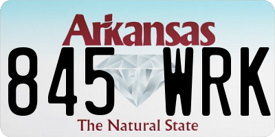 AR license plate 845WRK