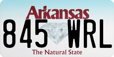 AR license plate 845WRL
