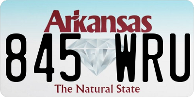 AR license plate 845WRU