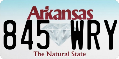 AR license plate 845WRY