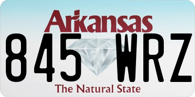 AR license plate 845WRZ