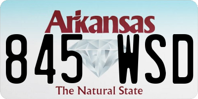 AR license plate 845WSD