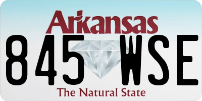 AR license plate 845WSE