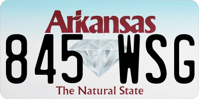 AR license plate 845WSG