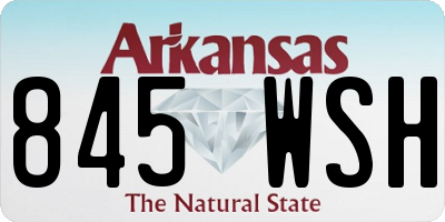 AR license plate 845WSH