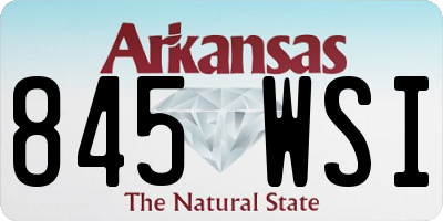 AR license plate 845WSI