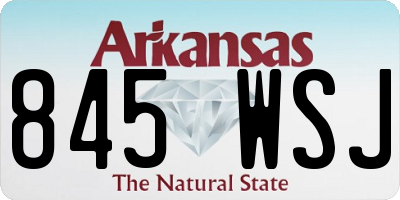 AR license plate 845WSJ