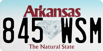 AR license plate 845WSM