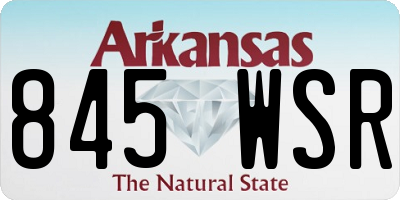 AR license plate 845WSR