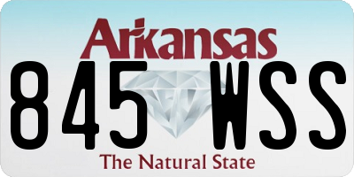 AR license plate 845WSS