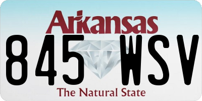 AR license plate 845WSV