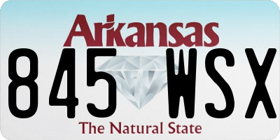 AR license plate 845WSX