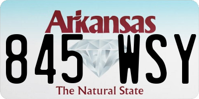 AR license plate 845WSY