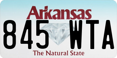 AR license plate 845WTA