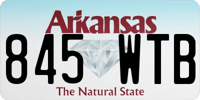 AR license plate 845WTB