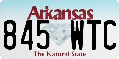 AR license plate 845WTC