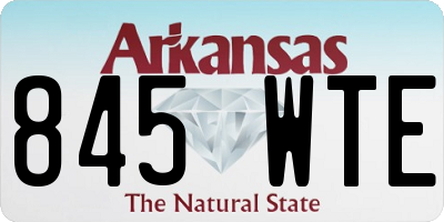 AR license plate 845WTE