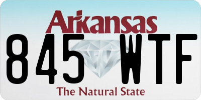 AR license plate 845WTF