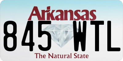 AR license plate 845WTL