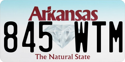 AR license plate 845WTM