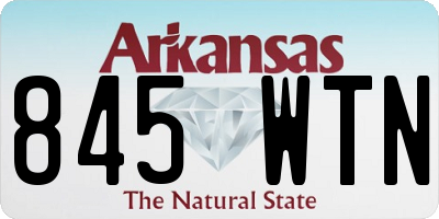 AR license plate 845WTN