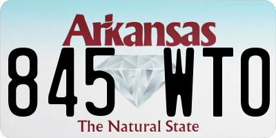 AR license plate 845WTO